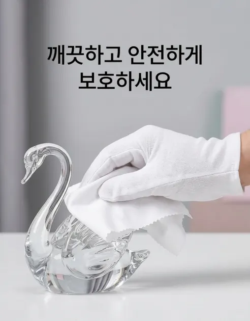 다용도 얇은 민자 면장갑, 흰색, 12세트 상세 이미지 3