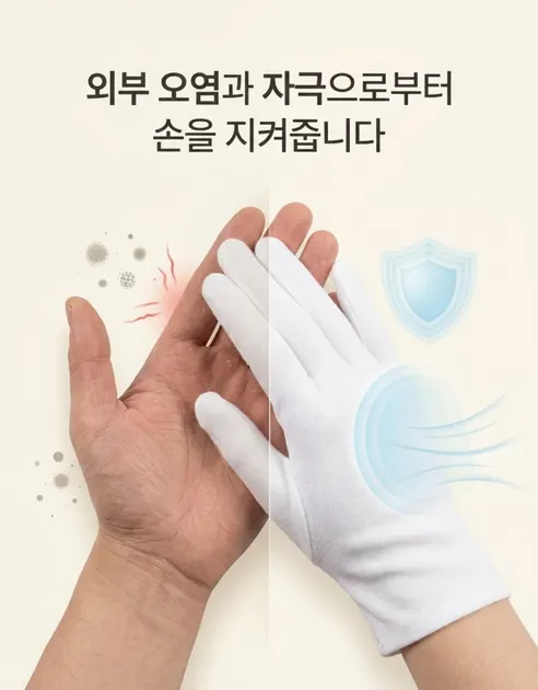 다용도 얇은 민자 면장갑, 흰색, 12세트 상세 이미지 8