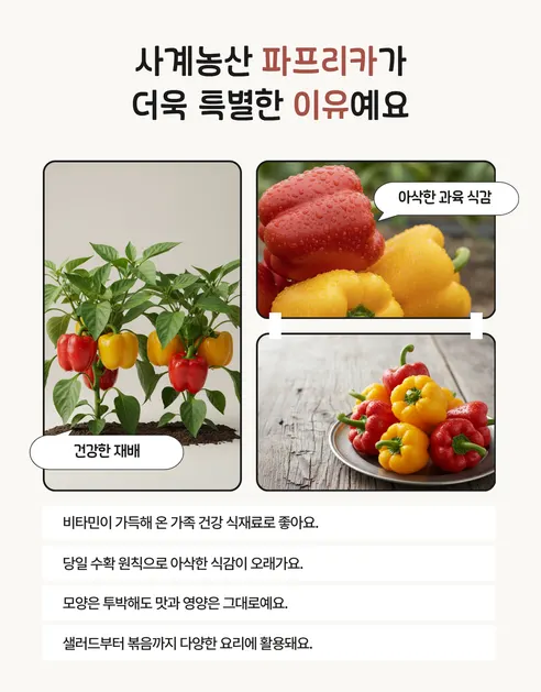 못난이 파프리카 혼합, 국내산, 1kg, 1박스 상세 이미지 5