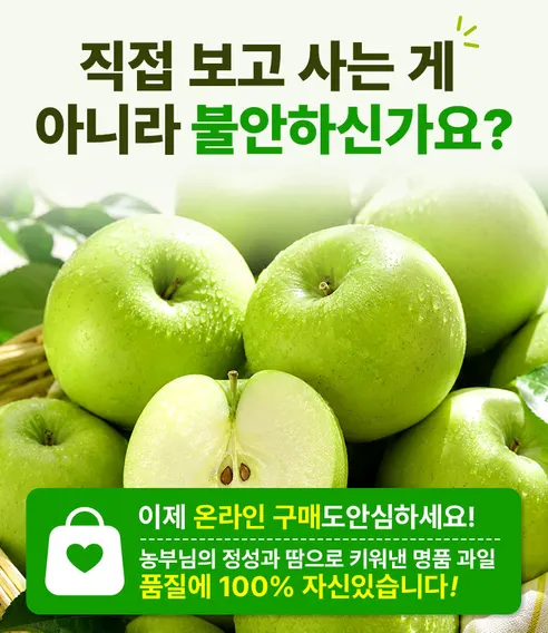 꿀팜즈 아오리사과, 가정용 꼬마과, 2kg, 1박스 상세 이미지 2