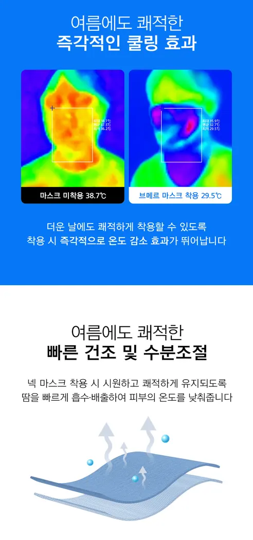 브메르 자외선 차단 아이스 넥 마스크, 블랙, FREE, 1개 상세 이미지 17