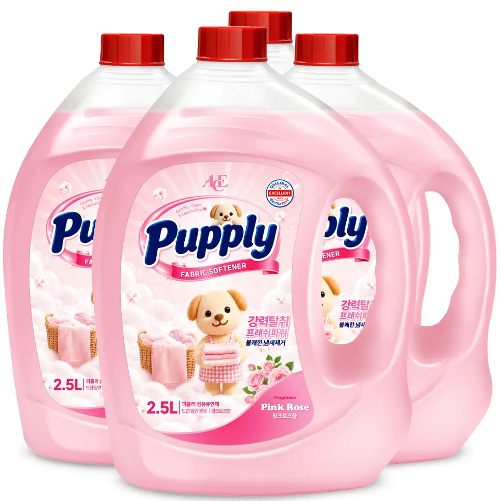 에이스퍼플리 고농축 핑크로즈 섬유유연제, 실내건조, 2.5L, 4통 상품 이미지