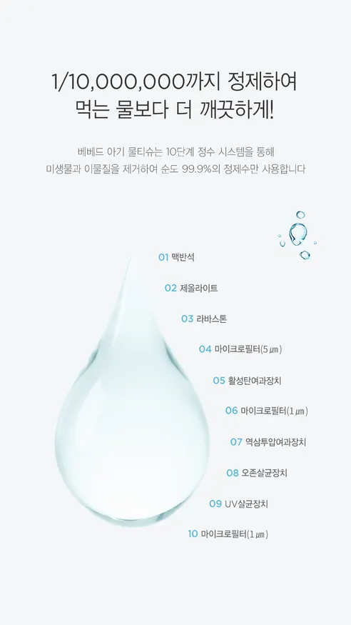 베베드 아기곰 저자극 아기 물티슈 캡형, 100매, 10개 상세 이미지 10