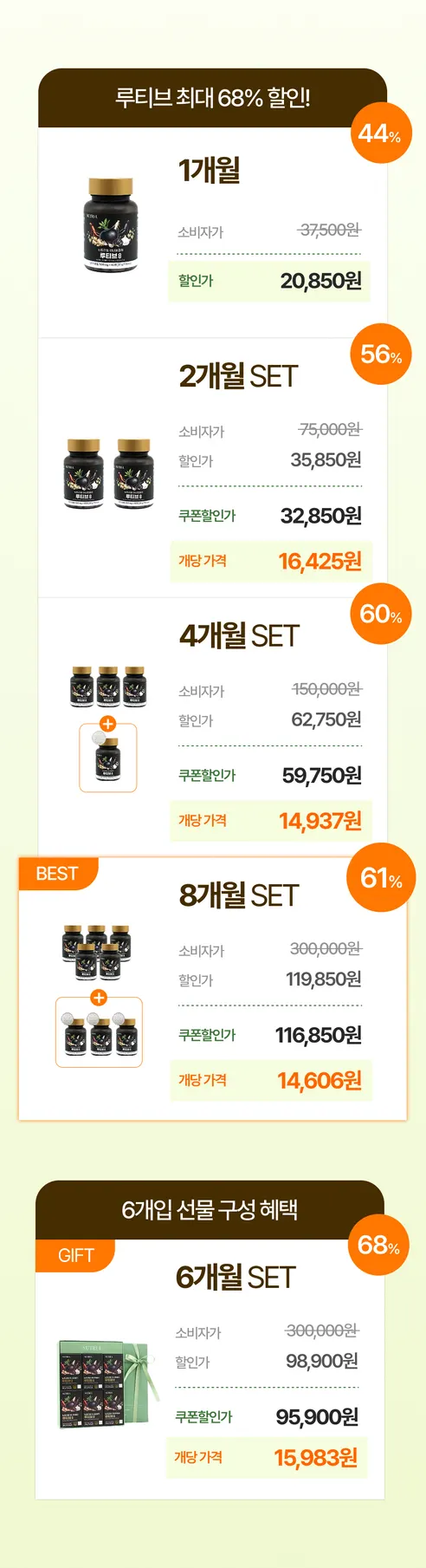 뉴트리엘 루티브8, 60정, 1개 상세 이미지 2