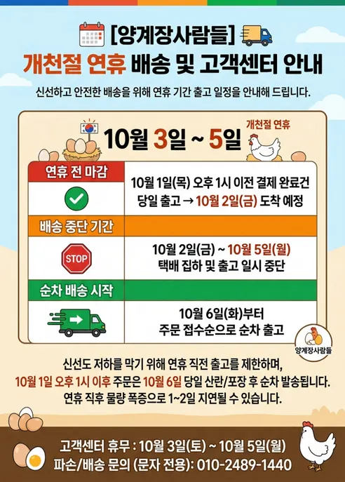 양계장사람들 무항생제 대란, 60구, 1개 판매자 안내