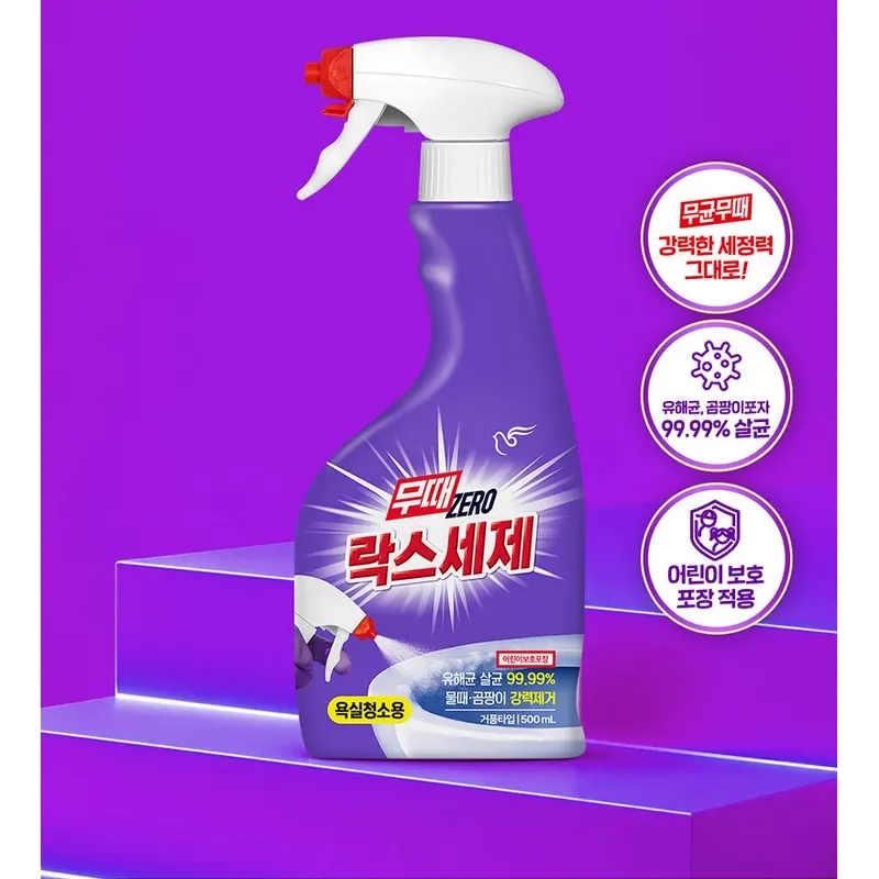 피죤 무때 제로 락스세제 욕실청소용, 500ml, 4개 상품 이미지