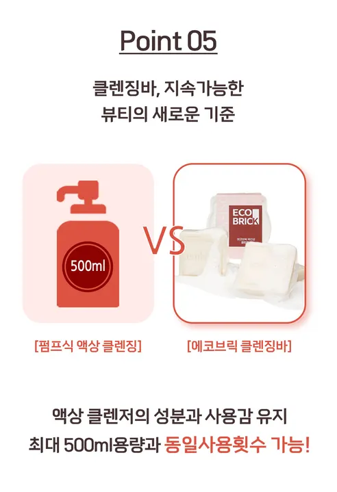에코브릭 약산성 수분 케어 클렌징바, 100g, 2개 상세 이미지 13