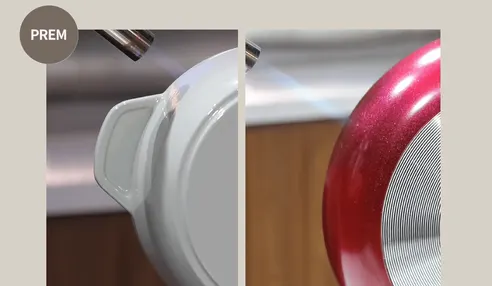 프렘 트러스트 무쇠냄비 라이스팟, 라이트그레이, 18cm, 1개 상세 이미지 9