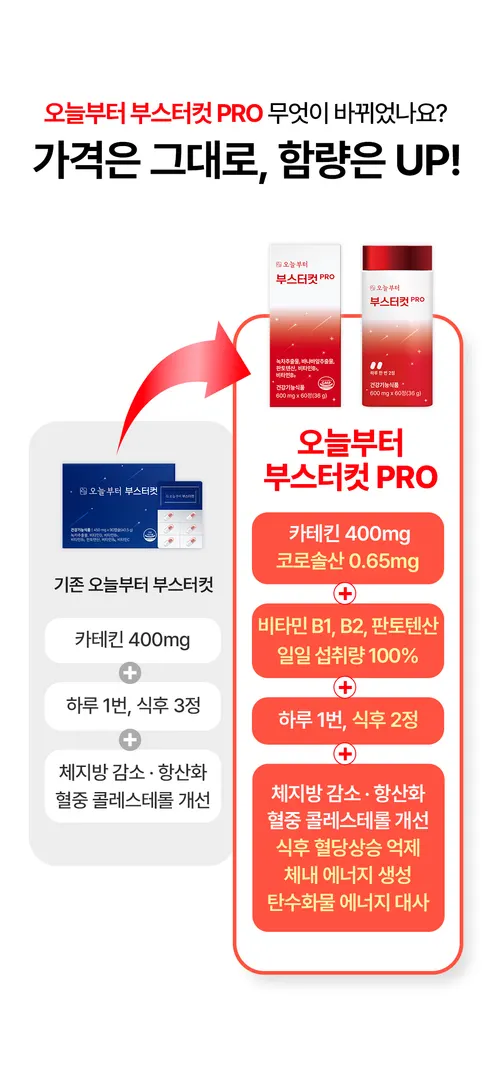 오늘부터 부스터컷 PRO, 600mg, 60정, 1병 상세 이미지 2