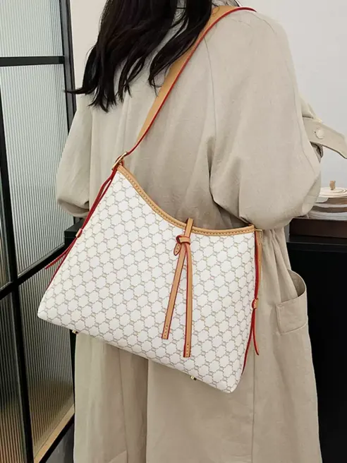 가죽 공예 샌드 쇼퍼백 DIY 키트, 화이트, 1개 상세 이미지 7