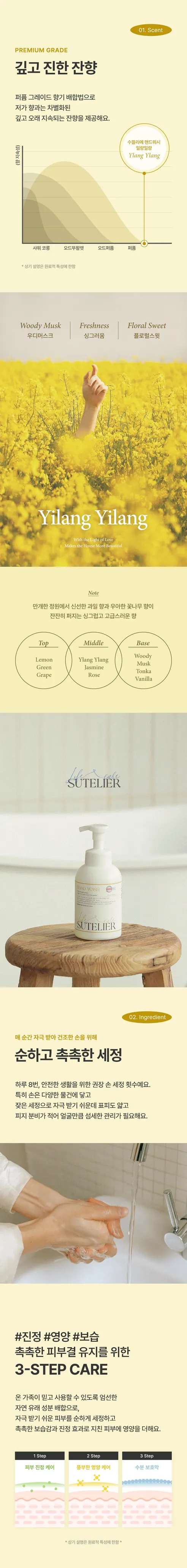 수뜰리에 클린 퍼퓸 포밍 핸드 워시, 일랑일랑향, 510ml, 2개 상세 이미지 9