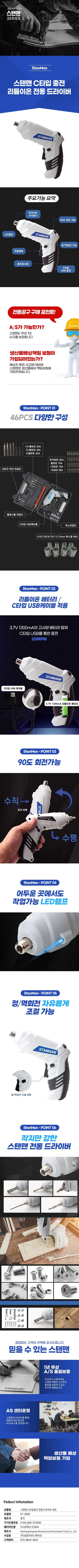 스탠맨 전동 드라이버 세트, ST-5000, 1세트 상세 이미지 1