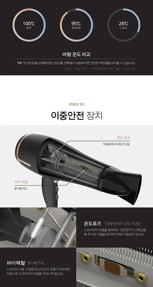 한일전자 헤어 드라이기, PD H4300, 2300W, 블랙, 1개 상세 이미지 12