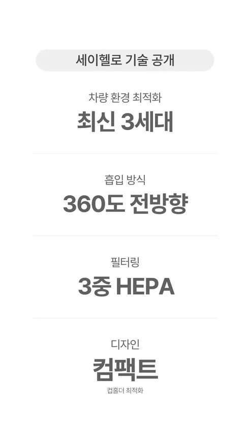 세이헬로 차량용 공기청정기, SAYCLEAR-2573, 아르고블랙, 1개 상세 이미지 15