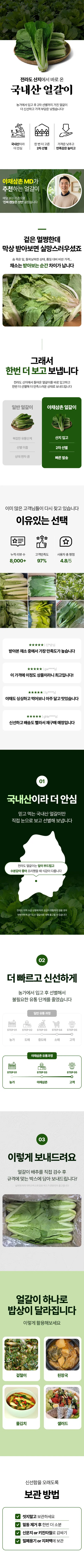 야채삼촌 전라도 얼갈이 배추, 약 4kg, 1개 상세 이미지 1