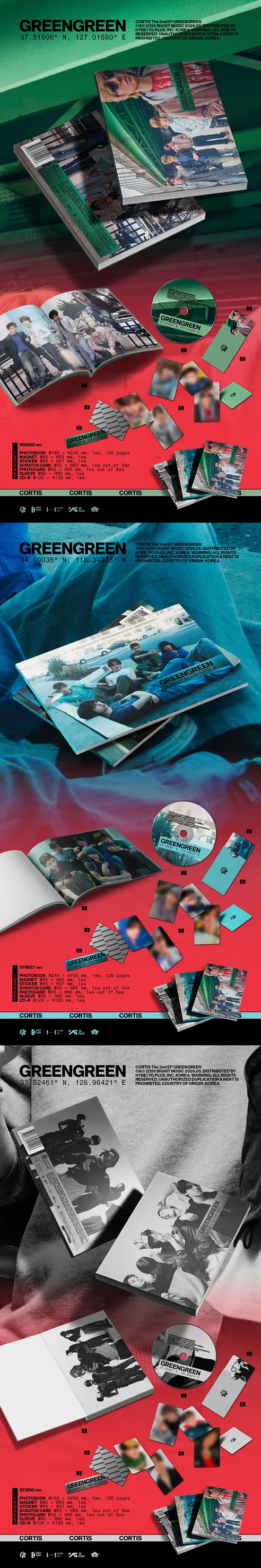 코르티스 미니2집 앨범 포토북 그린그린, BRIDGE ver 녹색, 1개 상세 이미지 5