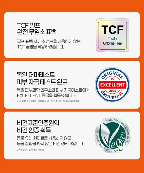 이브네 퓨어스킨 생리대, 중형, 16매입, 4팩 상세 이미지 12