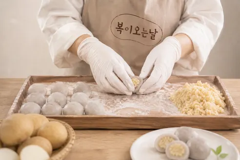 복이오는날 저당 감자떡, 1kg, 2개 상세 이미지 5