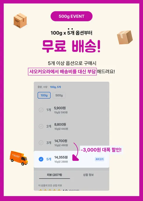 샤오커오라 비타민C 종합사탕, 100g, 5개 상세 이미지 3