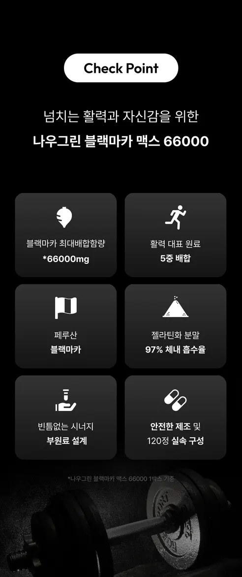 나우그린 블랙마카 맥스 66000, 120정, 3개 상세 이미지 6