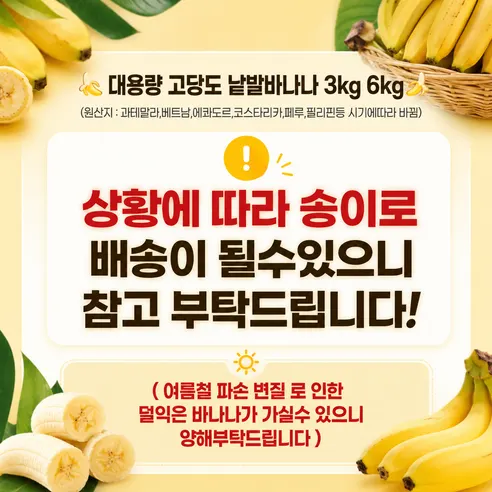 가람상점 낱발바나나, 3kg, 1개 상세 이미지 1