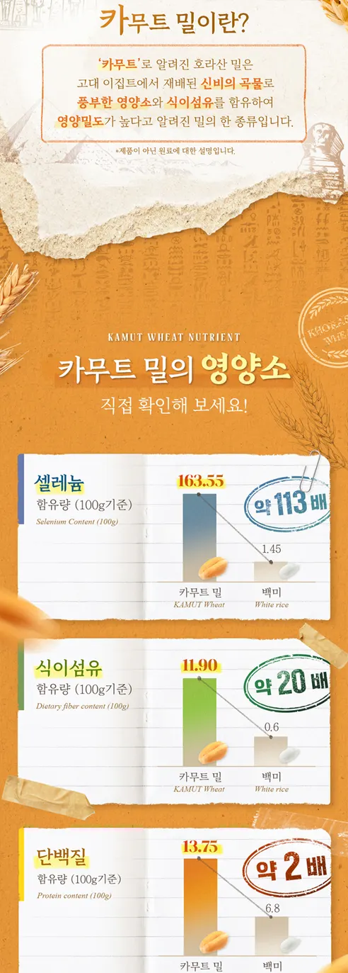 카무트 골든 카무트 브랜드 밀 효소 엔짐, 200g, 2개 상세 이미지 6