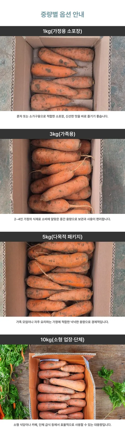 햇당근, 못난이/미니, 2kg, 1박스 상세 이미지 5
