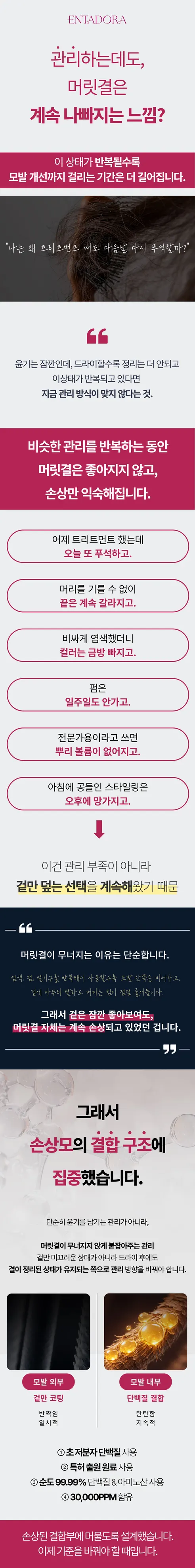 엔타도라 케라틴 단백질 빨간통 트리트먼트, 150ml, 1개 상세 이미지 2