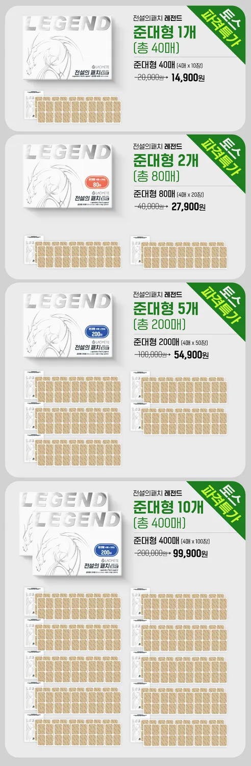 라오메뜨 전설의패치 레전드, 준대형, 40매, 1개 상세 이미지 2