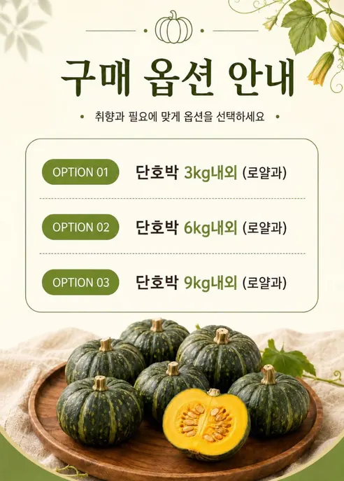 정다운농원 제주 미니 단호박 보우짱, 로얄과, 3kg, 1박스 상세 이미지 2