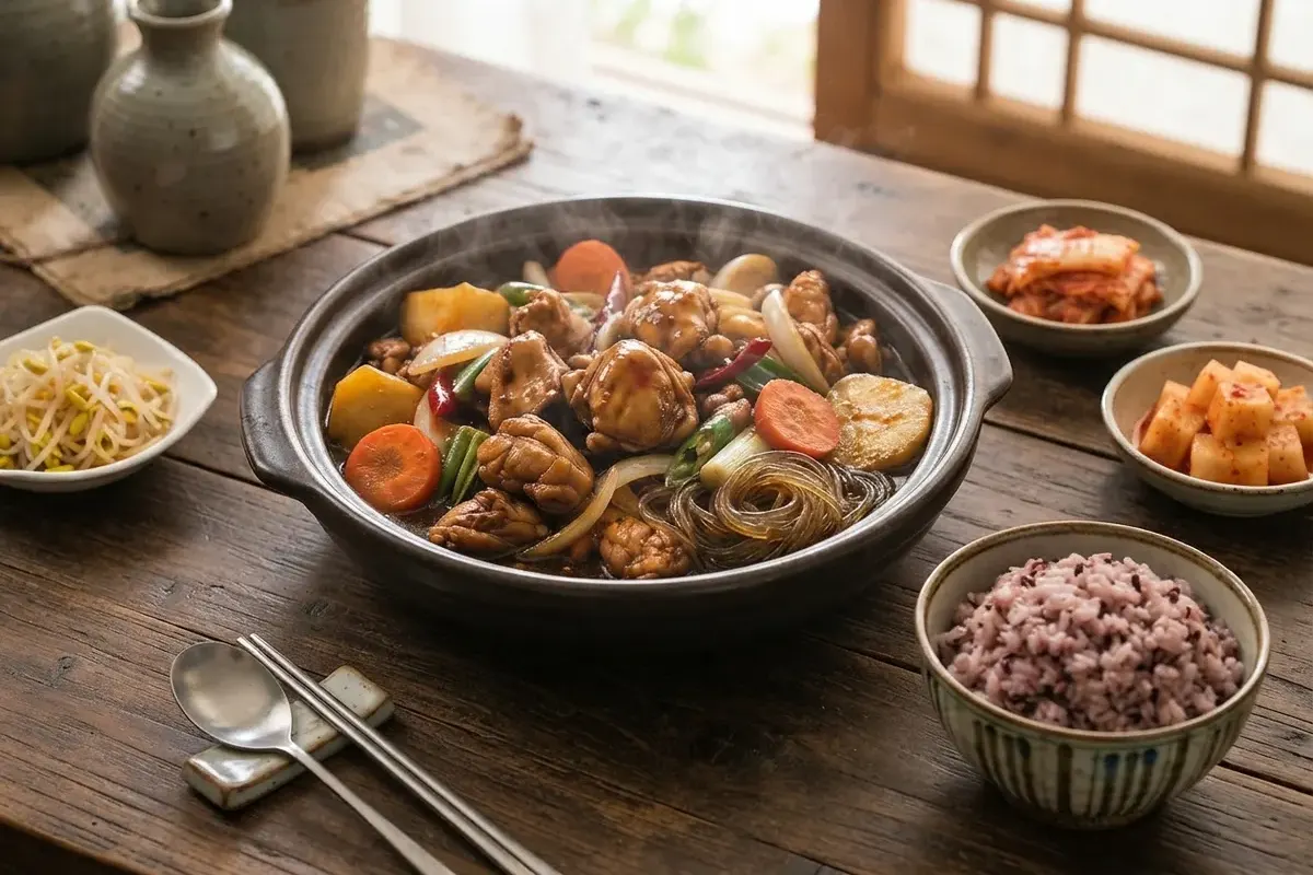 접시에 담아낸 안동식 순살찜닭
